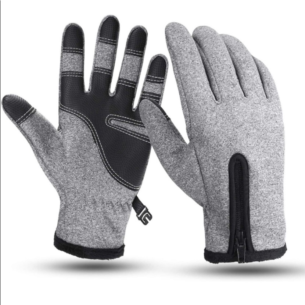 Cycling Gloves Touch Screen, Winter Full Finger Anti-Slip Warm Gloves, Suitable
